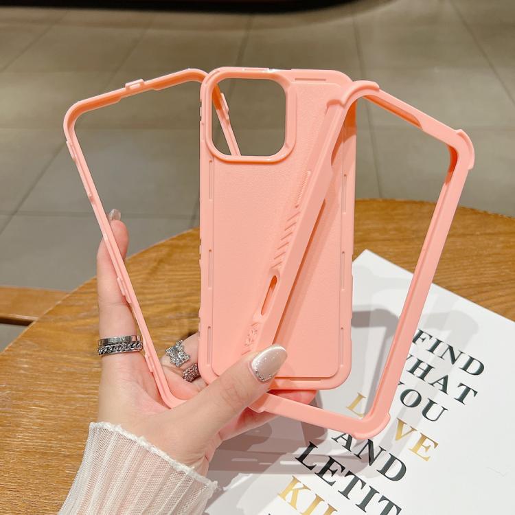 For iPhone 16 Plus Solid Color TPU Hybrid PC Shockproof Phone Case
