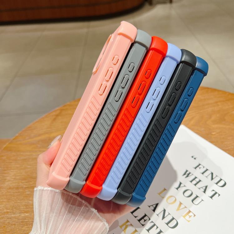 For iPhone 14 Plus Solid Color TPU Hybrid PC Shockproof Phone Case