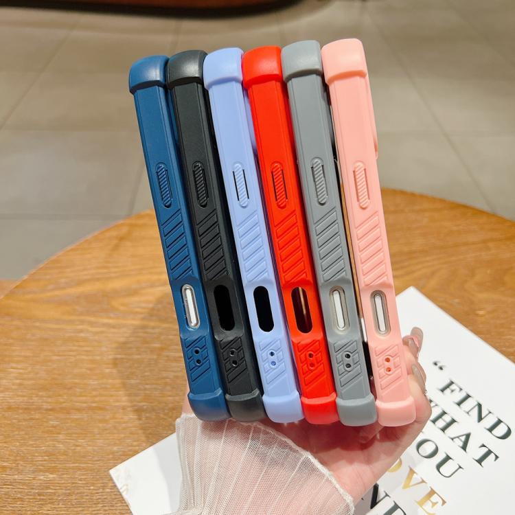 For iPhone 15 Plus Solid Color TPU Hybrid PC Shockproof Phone Case