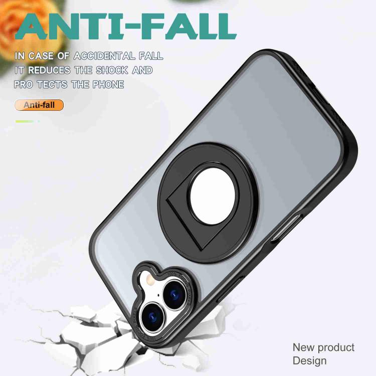 For iPhone 17 Rotating Ring Magnetic Holder Phone Case