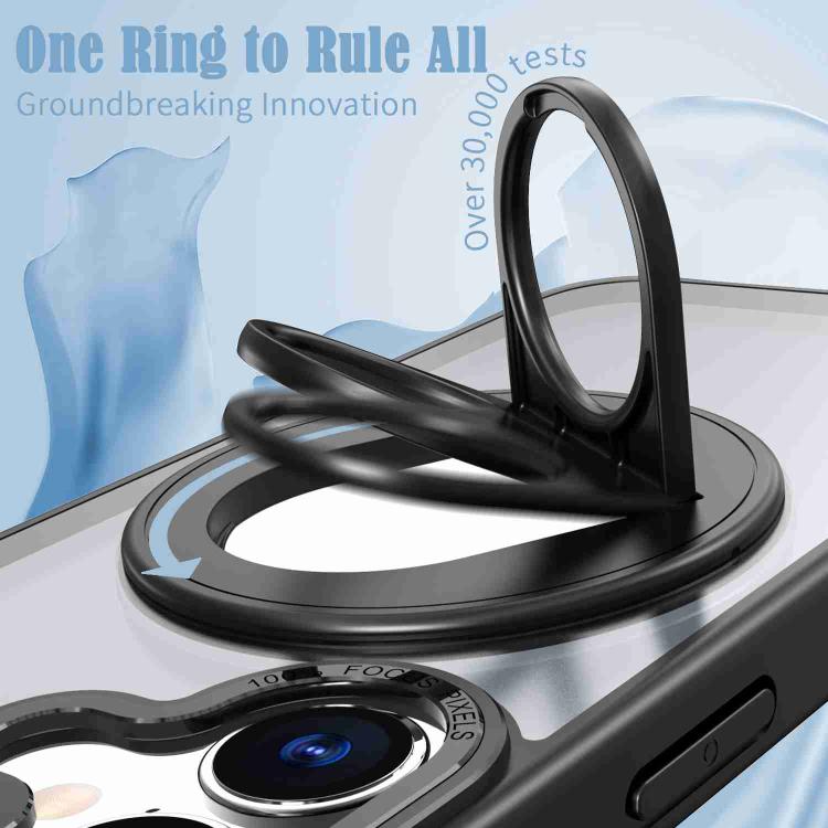 For iPhone 17 Rotating Ring Magnetic Holder Phone Case
