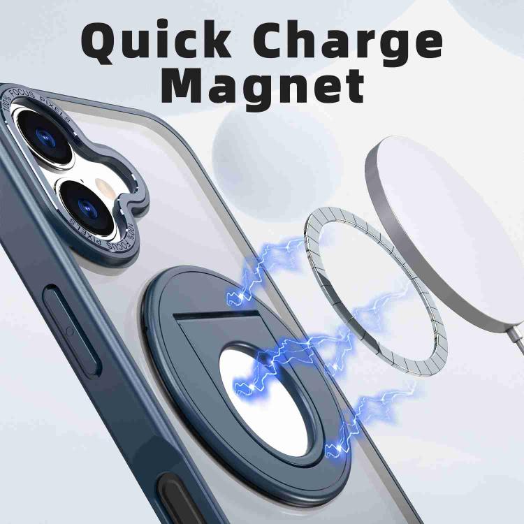 For iPhone 17 Rotating Ring Magnetic Holder Phone Case