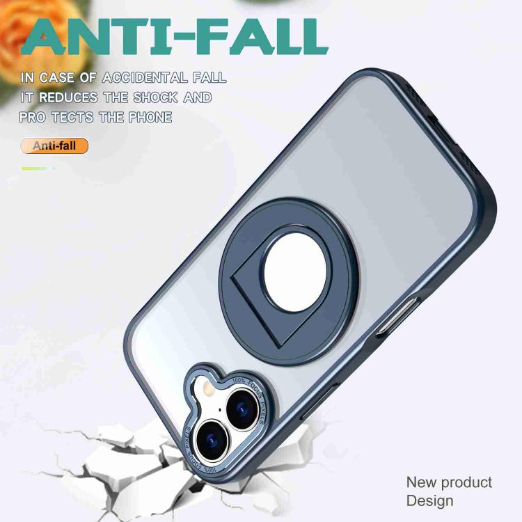 For iPhone 17 Rotating Ring Magnetic Holder Phone Case