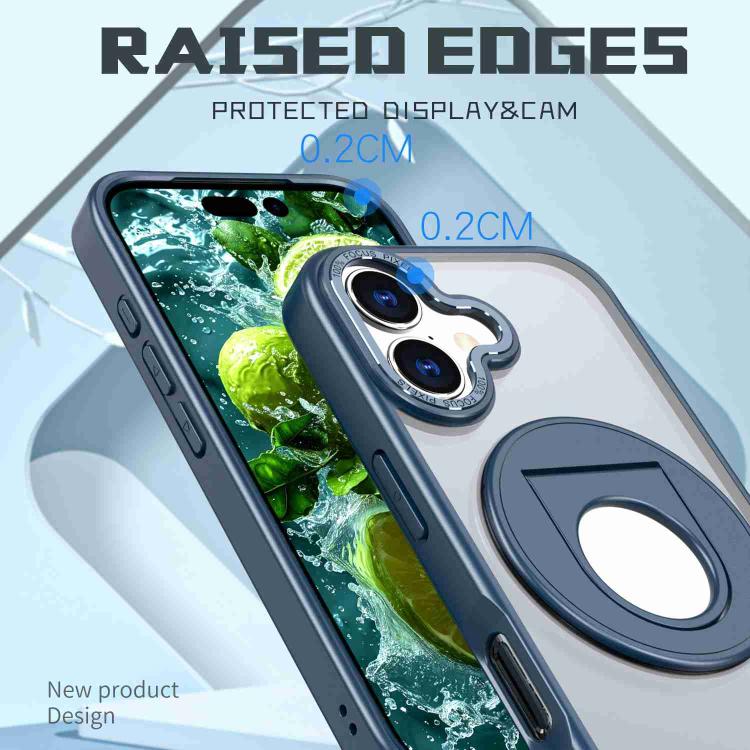 For iPhone 17 Rotating Ring Magnetic Holder Phone Case