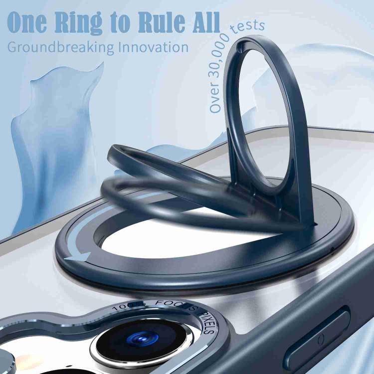 For iPhone 17 Rotating Ring Magnetic Holder Phone Case