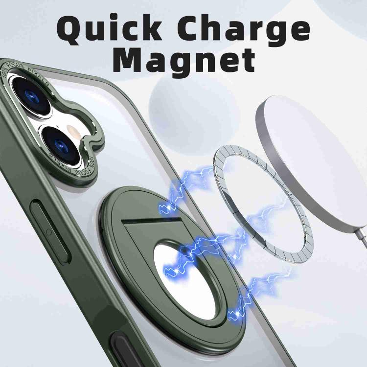 For iPhone 17 Rotating Ring Magnetic Holder Phone Case