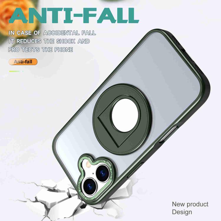 For iPhone 17 Rotating Ring Magnetic Holder Phone Case