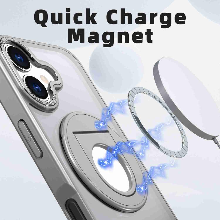 For iPhone 17 Rotating Ring Magnetic Holder Phone Case