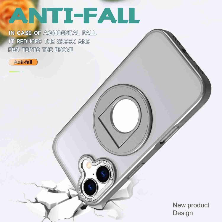 For iPhone 17 Rotating Ring Magnetic Holder Phone Case