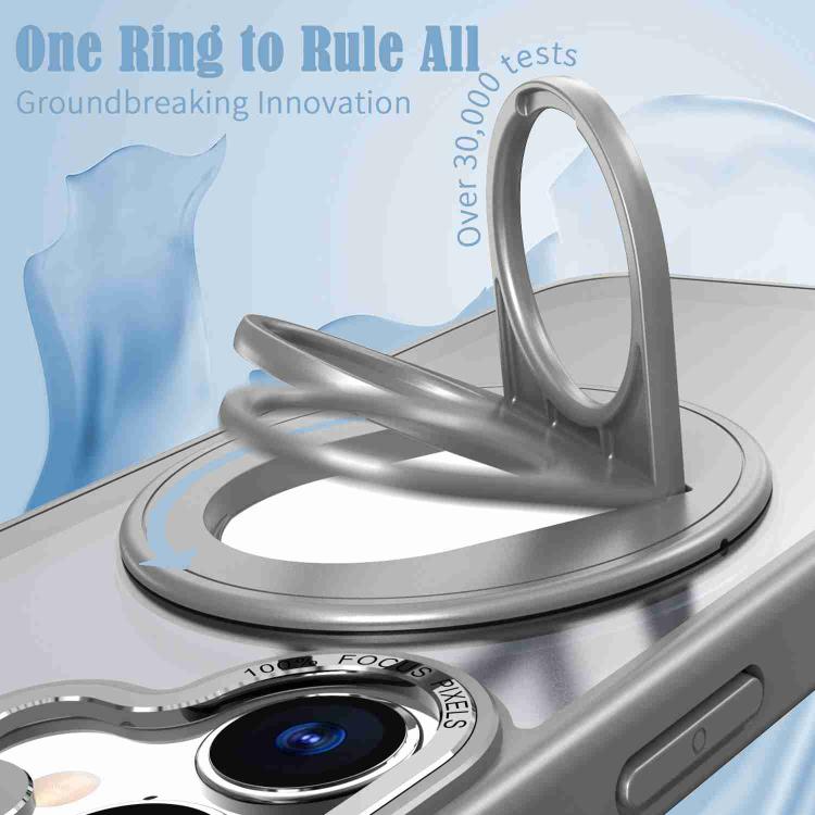 For iPhone 17 Rotating Ring Magnetic Holder Phone Case
