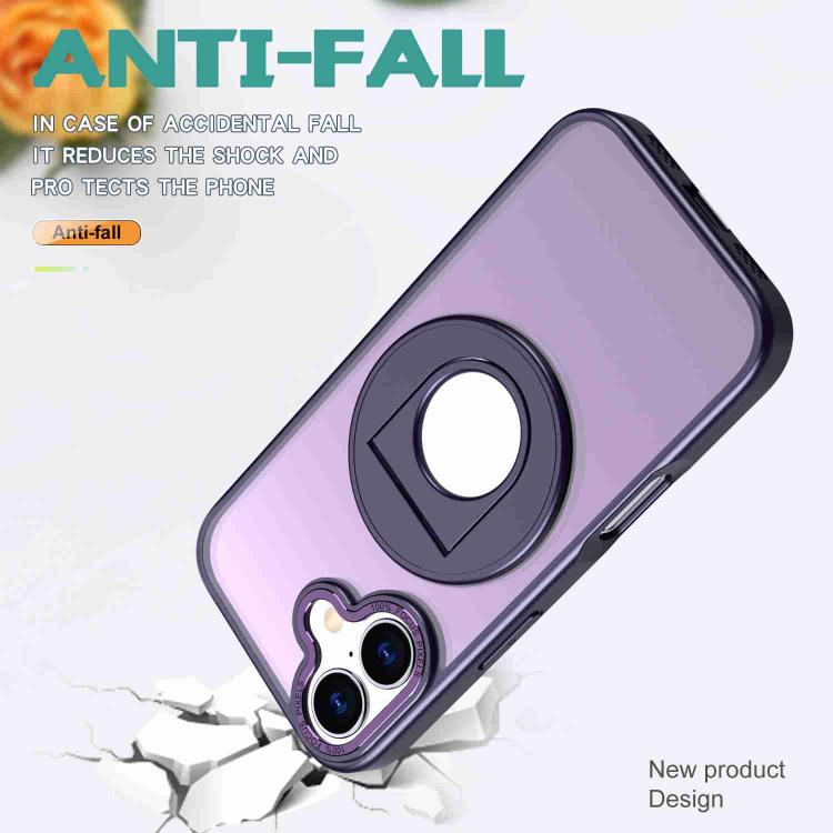 For iPhone 17 Rotating Ring Magnetic Holder Phone Case
