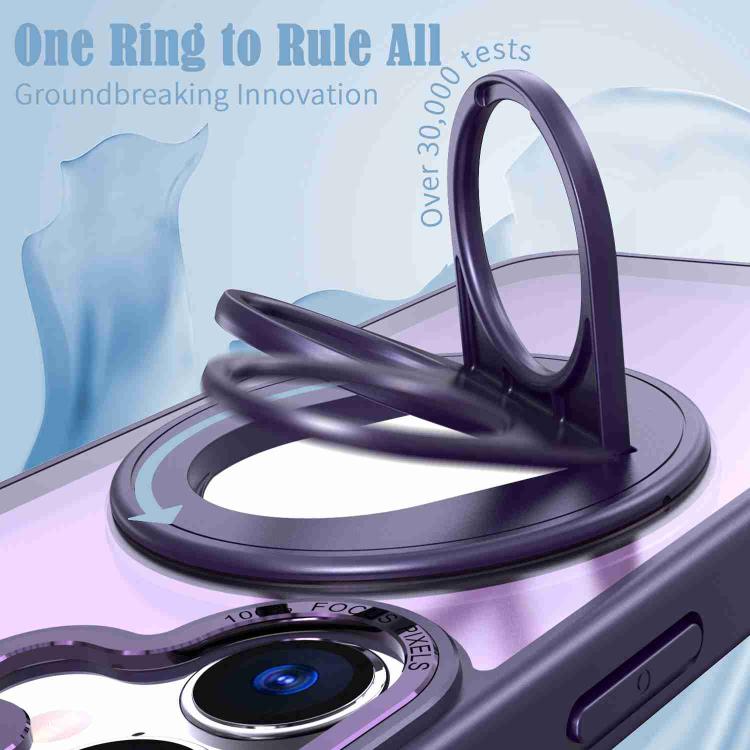 For iPhone 17 Rotating Ring Magnetic Holder Phone Case