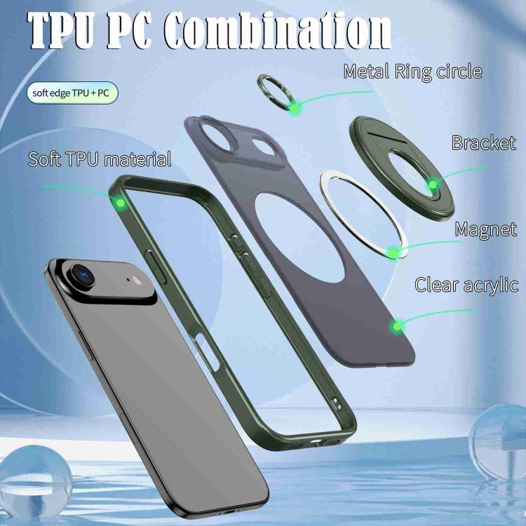 For iPhone Air Rotating Ring Magnetic Holder Phone Case