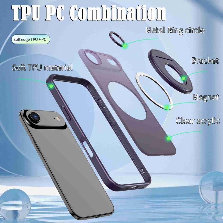 For iPhone Air Rotating Ring Magnetic Holder Phone Case