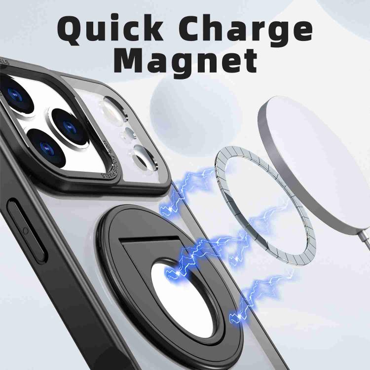 For iPhone 17 Pro Rotating Ring Magnetic Holder Phone Case