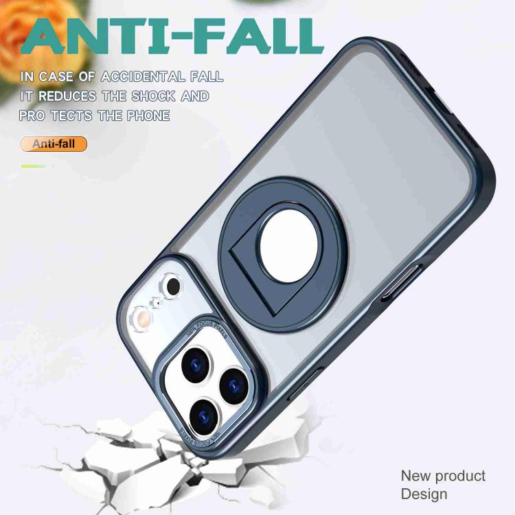 For iPhone 17 Pro Rotating Ring Magnetic Holder Phone Case