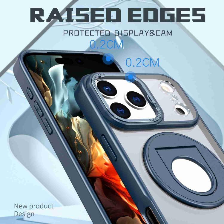 For iPhone 17 Pro Rotating Ring Magnetic Holder Phone Case