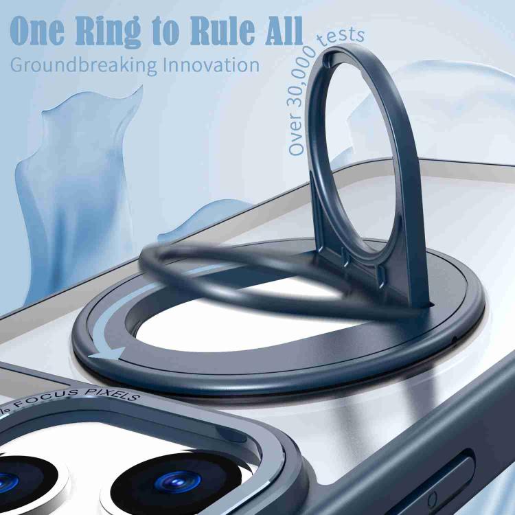 For iPhone 17 Pro Rotating Ring Magnetic Holder Phone Case