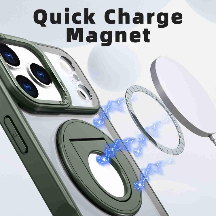 For iPhone 17 Pro Rotating Ring Magnetic Holder Phone Case