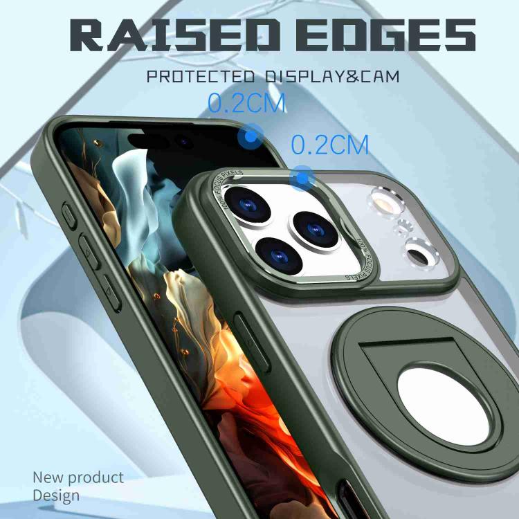 For iPhone 17 Pro Rotating Ring Magnetic Holder Phone Case