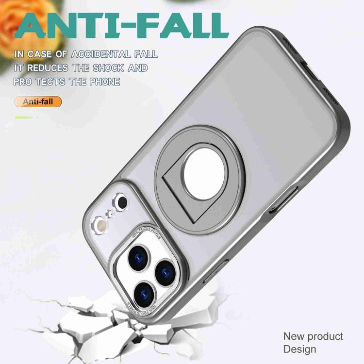 For iPhone 17 Pro Rotating Ring Magnetic Holder Phone Case