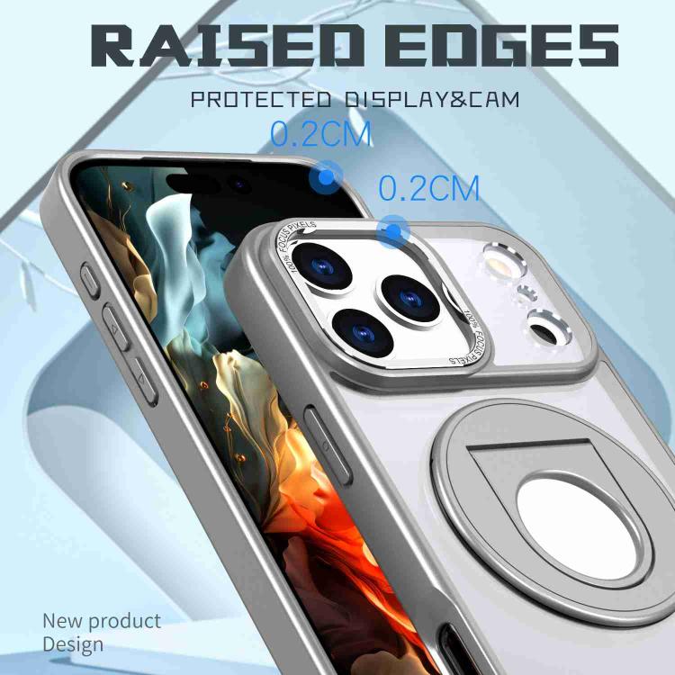 For iPhone 17 Pro Rotating Ring Magnetic Holder Phone Case