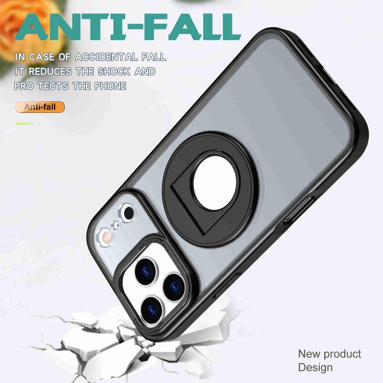 For iPhone 17 Pro Max Rotating Ring Magnetic Holder Phone Case