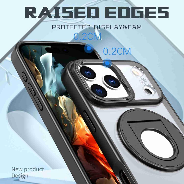 For iPhone 17 Pro Max Rotating Ring Magnetic Holder Phone Case
