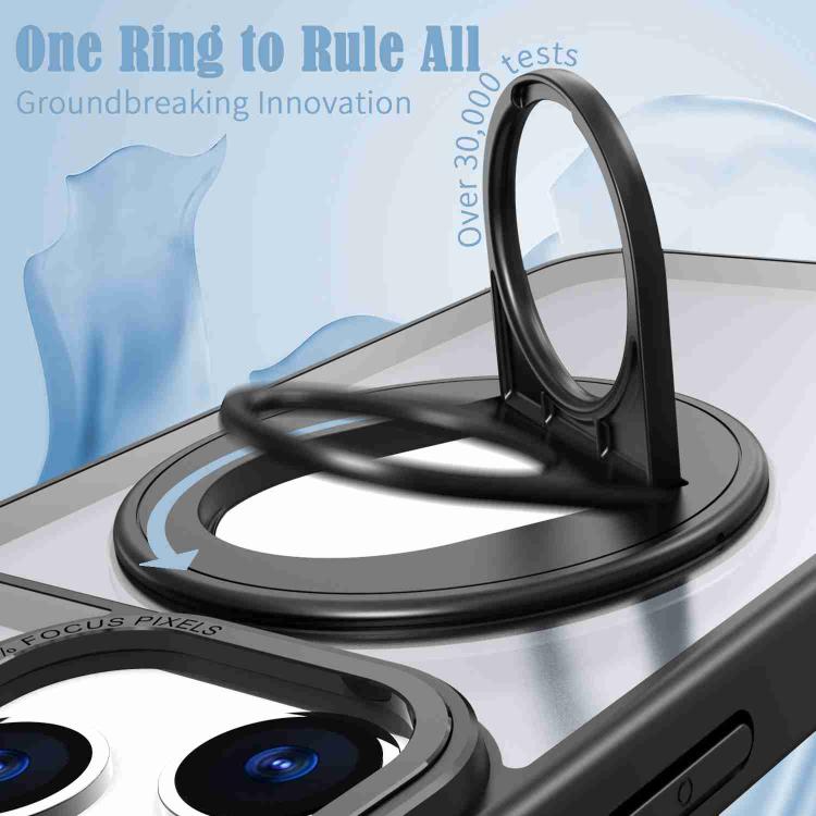 For iPhone 17 Pro Max Rotating Ring Magnetic Holder Phone Case