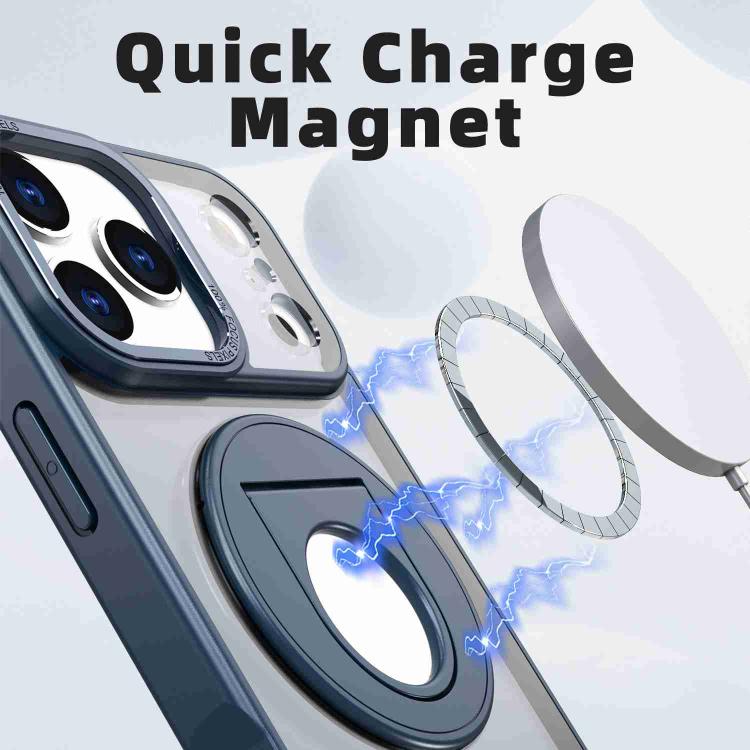 For iPhone 17 Pro Max Rotating Ring Magnetic Holder Phone Case