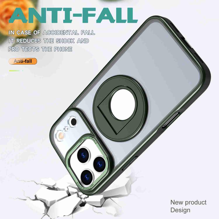 For iPhone 17 Pro Max Rotating Ring Magnetic Holder Phone Case