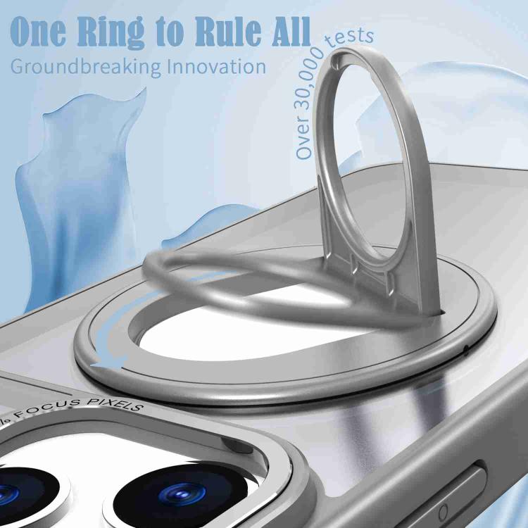 For iPhone 17 Pro Max Rotating Ring Magnetic Holder Phone Case
