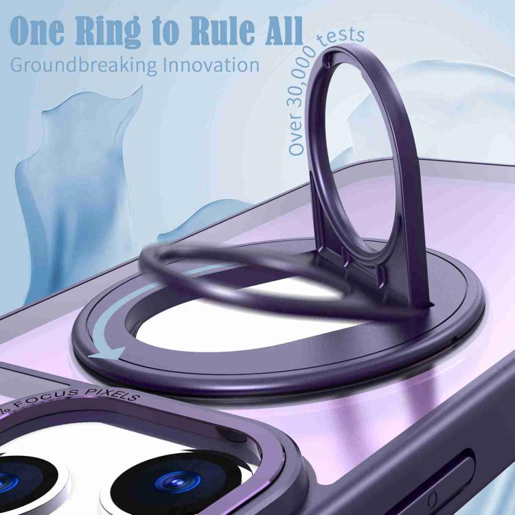 For iPhone 17 Pro Max Rotating Ring Magnetic Holder Phone Case