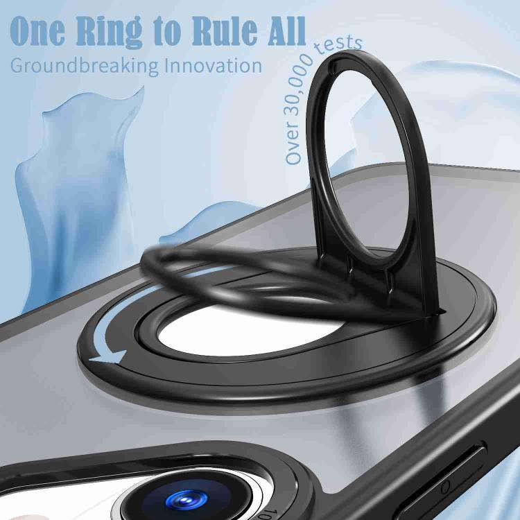 For iPhone 16 Rotating Ring Magnetic Holder Phone Case