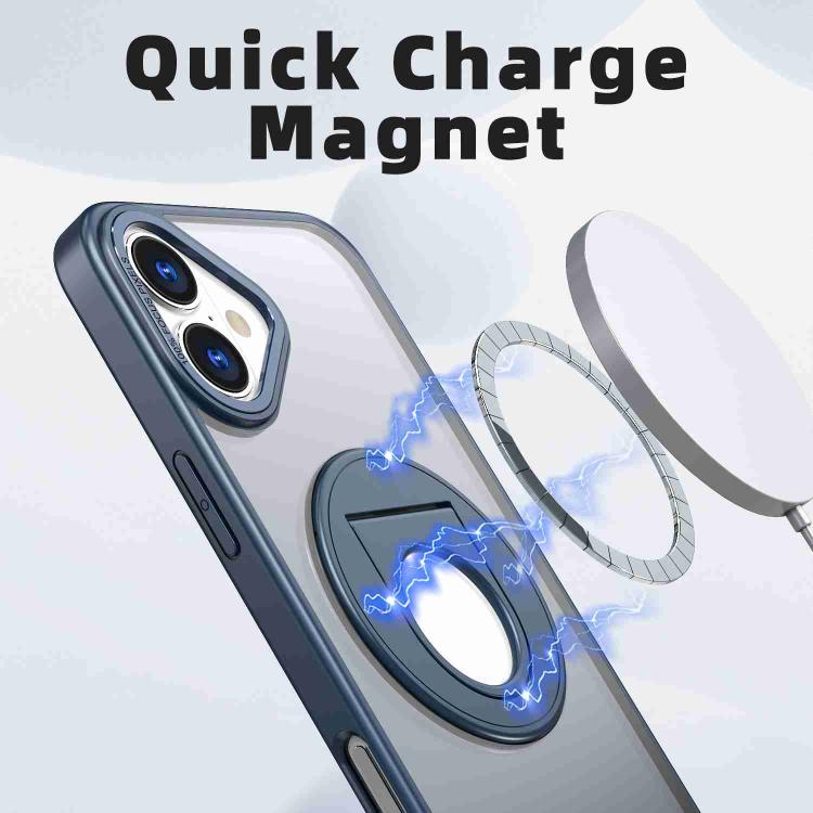 For iPhone 16 Rotating Ring Magnetic Holder Phone Case