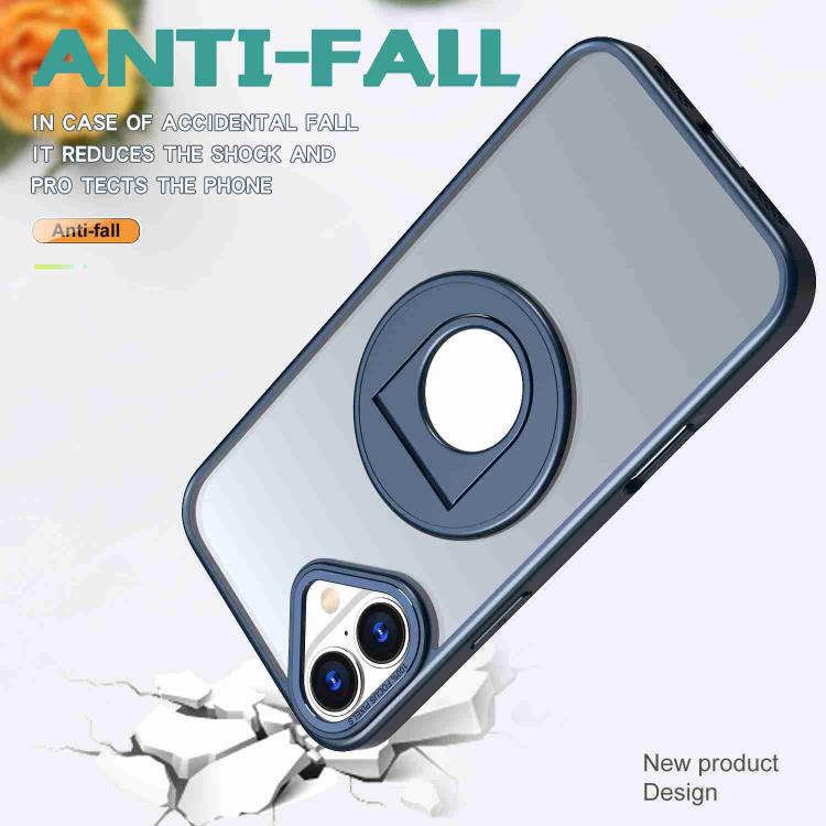 For iPhone 16 Rotating Ring Magnetic Holder Phone Case