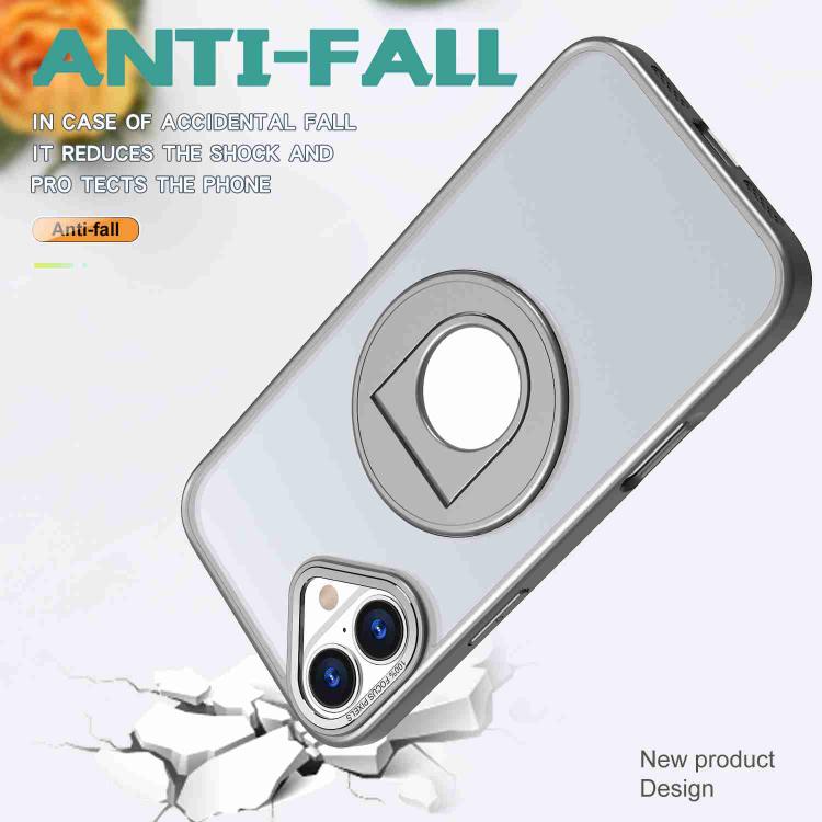 For iPhone 16 Rotating Ring Magnetic Holder Phone Case