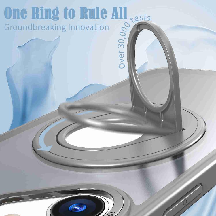 For iPhone 16 Rotating Ring Magnetic Holder Phone Case