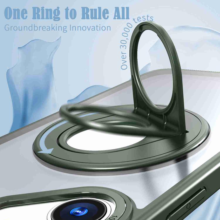 For iPhone 16 Plus Rotating Ring Magnetic Holder Phone Case