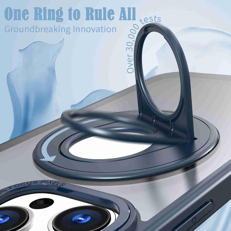 For iPhone 16 Pro Rotating Ring Magnetic Holder Phone Case