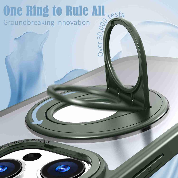 For iPhone 16 Pro Rotating Ring Magnetic Holder Phone Case