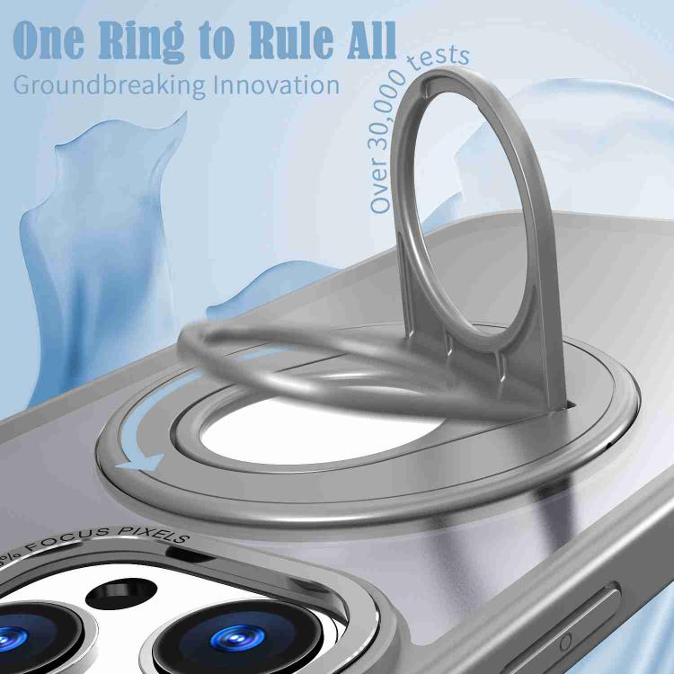 For iPhone 16 Pro Rotating Ring Magnetic Holder Phone Case
