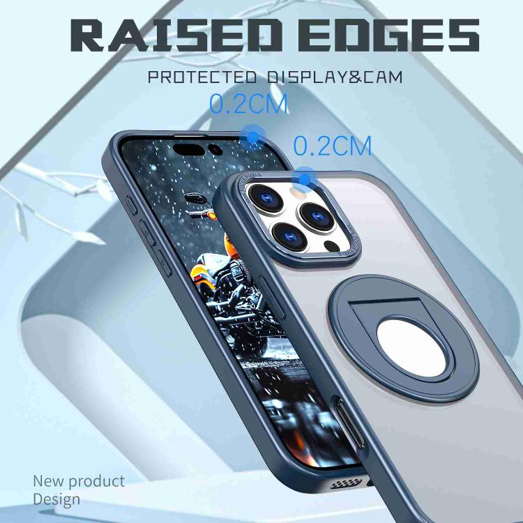For iPhone 16 Pro Max Rotating Ring Magnetic Holder Phone Case