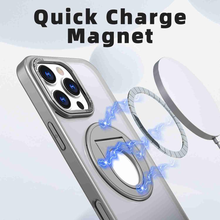 For iPhone 16 Pro Max Rotating Ring Magnetic Holder Phone Case