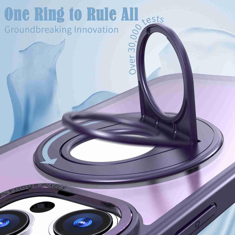 For iPhone 16 Pro Max Rotating Ring Magnetic Holder Phone Case