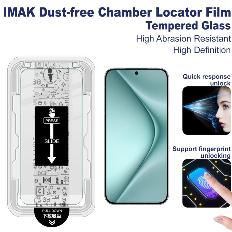 For Huawei Pura 70 imak Dust-free Chamber Locator H Series Tempered Glass Film