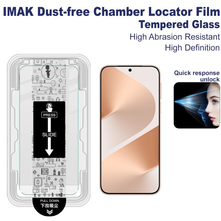 For Huawei Pura 80 5G imak Dust-free Chamber Locator H Series Tempered Glass Film