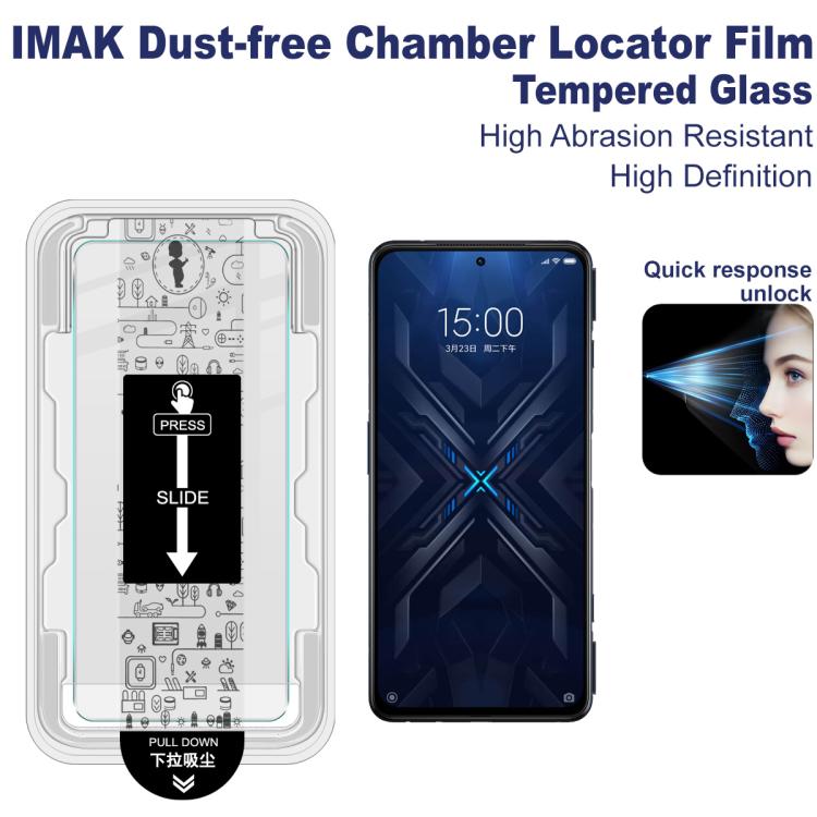 For Xiaomi Black Shark 4 imak Dust-free Chamber Locator H Series Tempered Glass Film