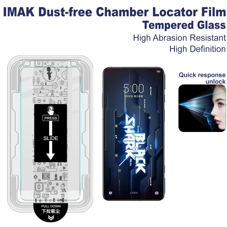 For Xiaomi Black Shark 5 imak Dust-free Chamber Locator H Series Tempered Glass Film