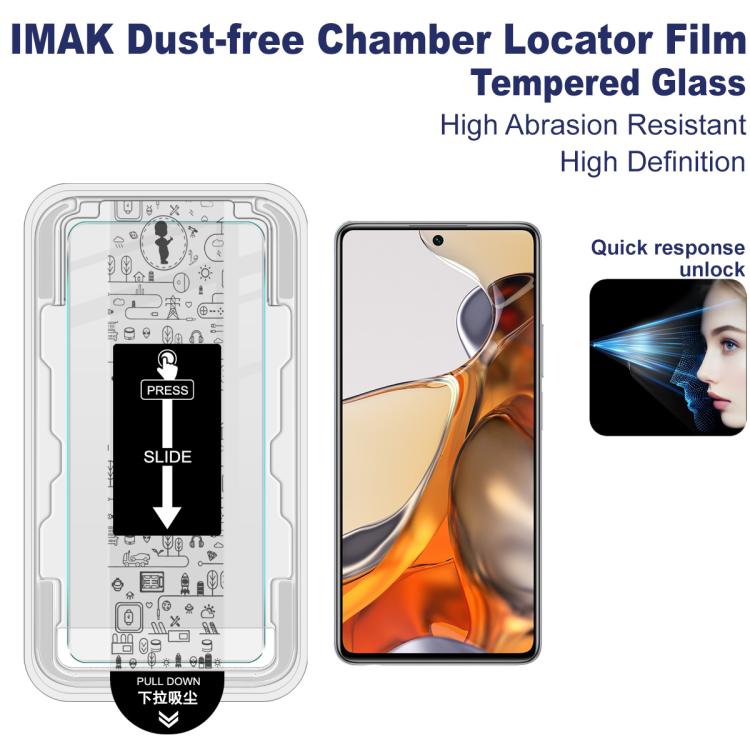 For Xiaomi 11T / 11T Pro imak Dust-free Chamber Locator H Series Tempered Glass Film